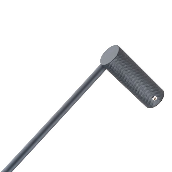 Lattice Edition Luxury Knurled Gunmetal Grey Single Towel Rack Rail 600mm